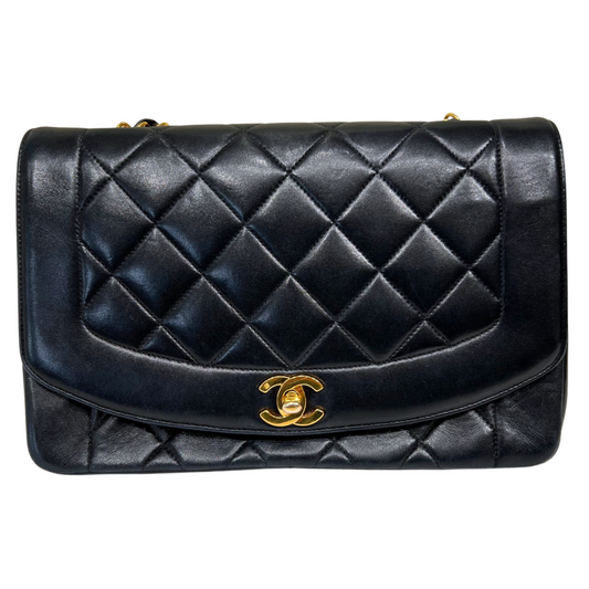 Chanel Black Diana Bag Gold Hardware