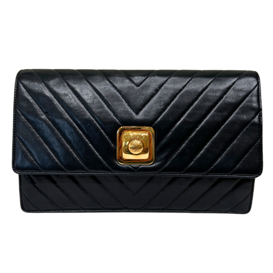 Chanel Chevron Chain Shoulder Bag With Seal