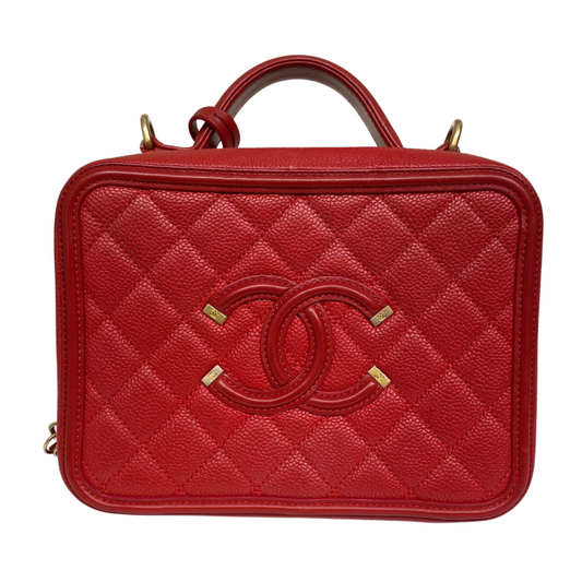 Chanel Red Filigre Box Bag