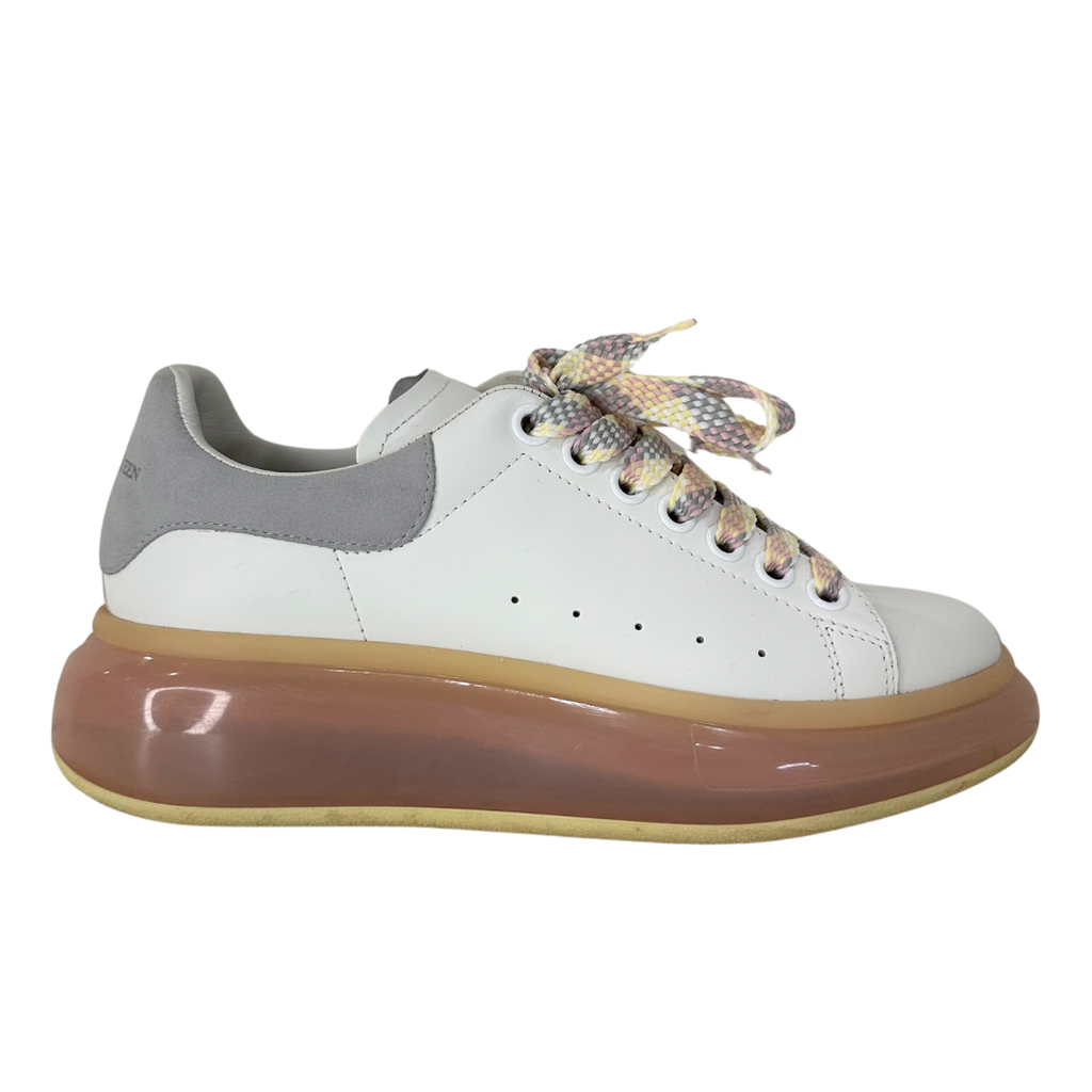 Alexander McQueen White/Tan Leather Sneakers, 37