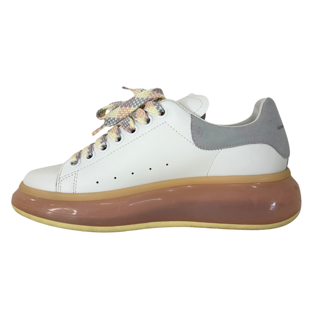 Alexander McQueen White/Tan Leather Sneakers, 37