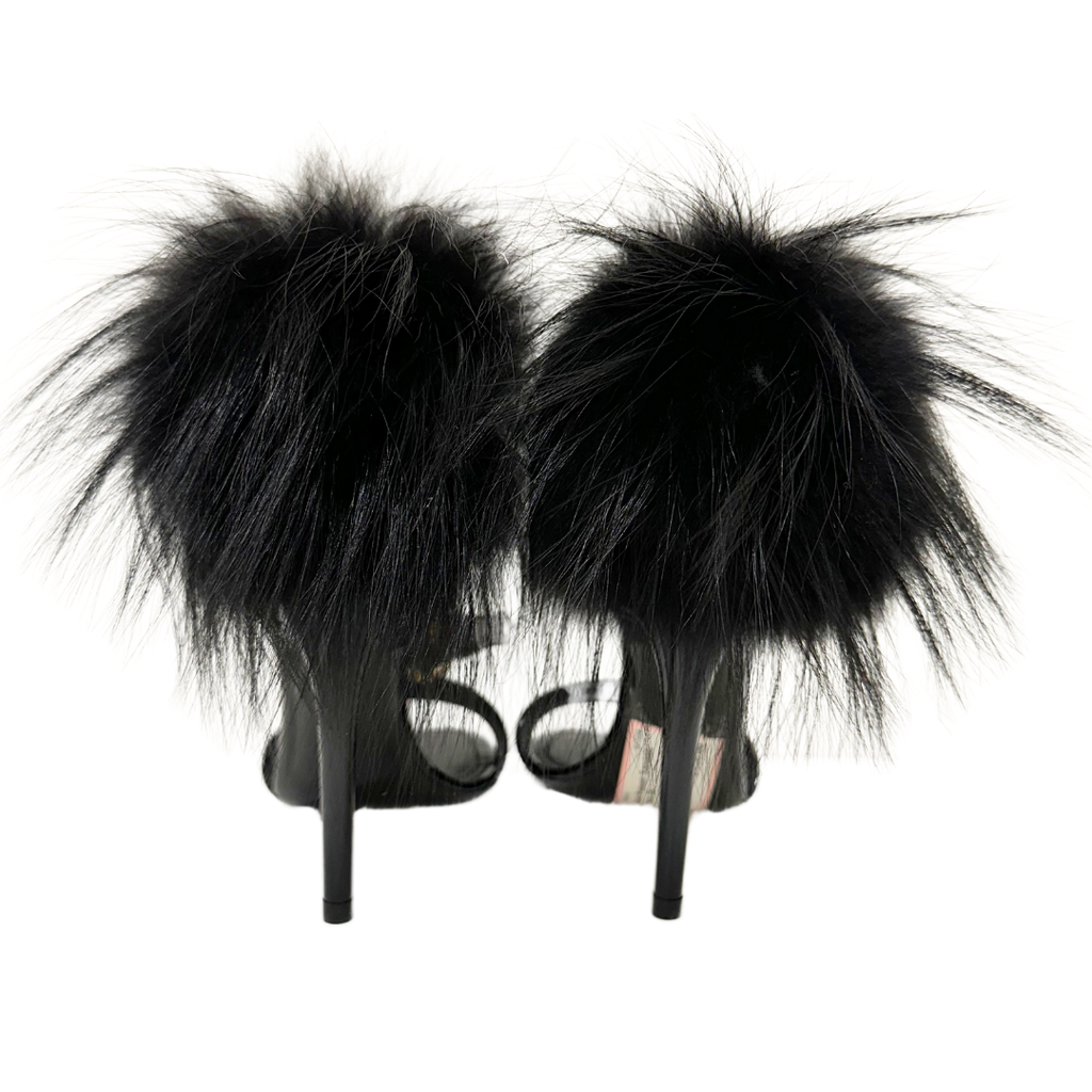 Louis Vuitton Patent Sandals with Feathers, 35