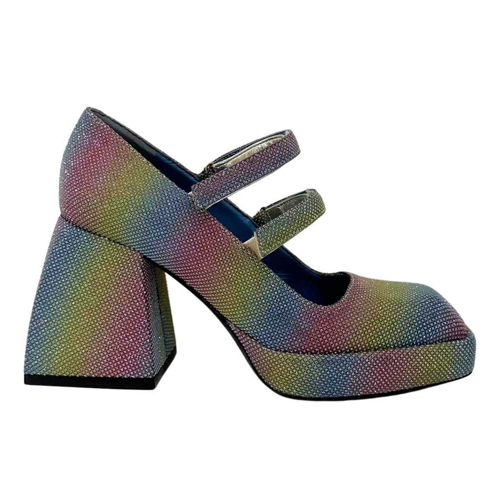 Nodaleto Rainbow Rhinestone Heel, 37