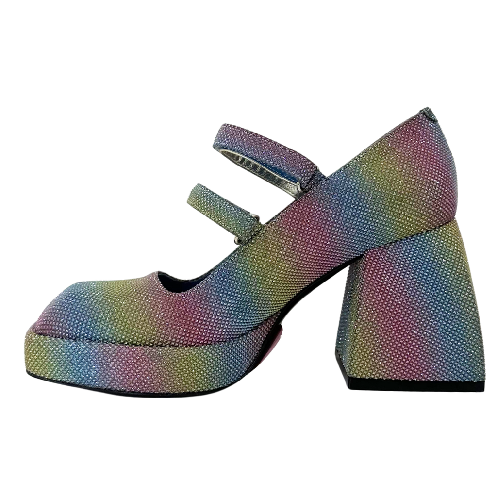 Nodaleto Rainbow Rhinestone Heel, 37