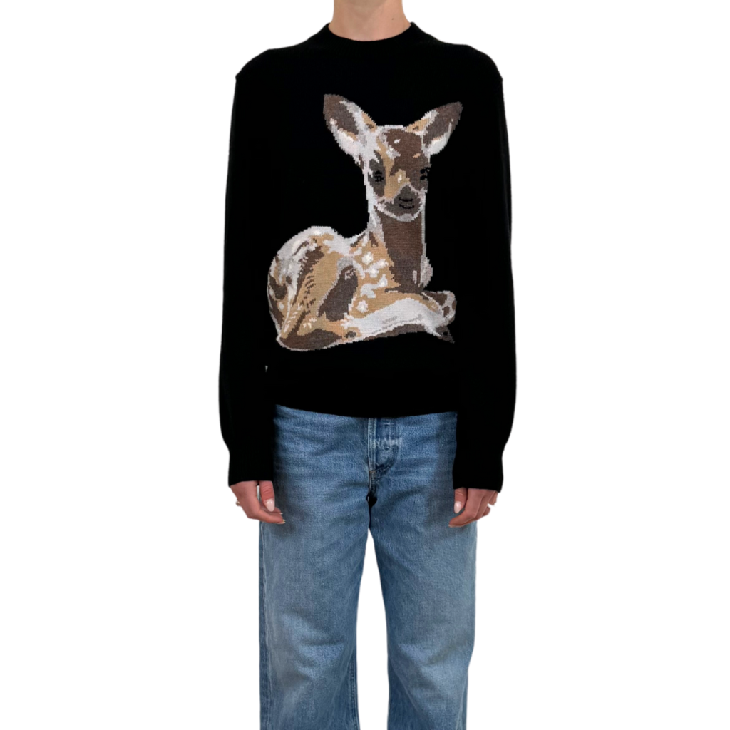 Burberry Black Deer Sweater, M