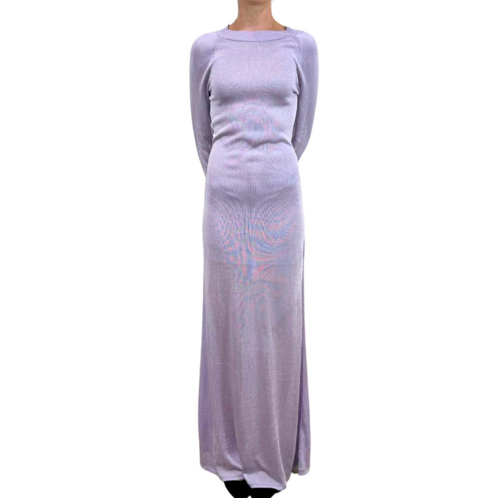 Khaite Lavender Viscose Valera Maxi Dress, S