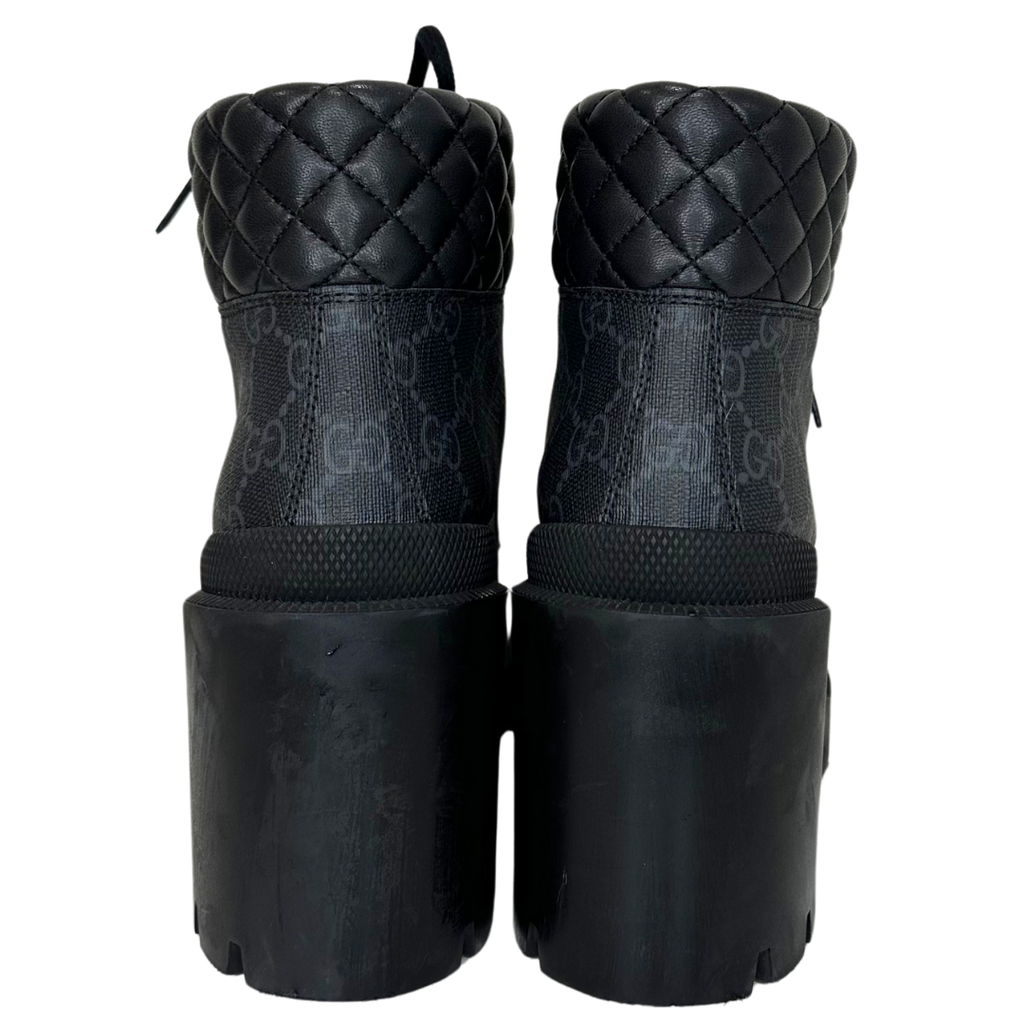 Gucci Black GG Combat Boots, 37