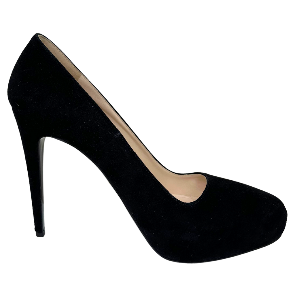 Prada Black Velvet High Heel, 38