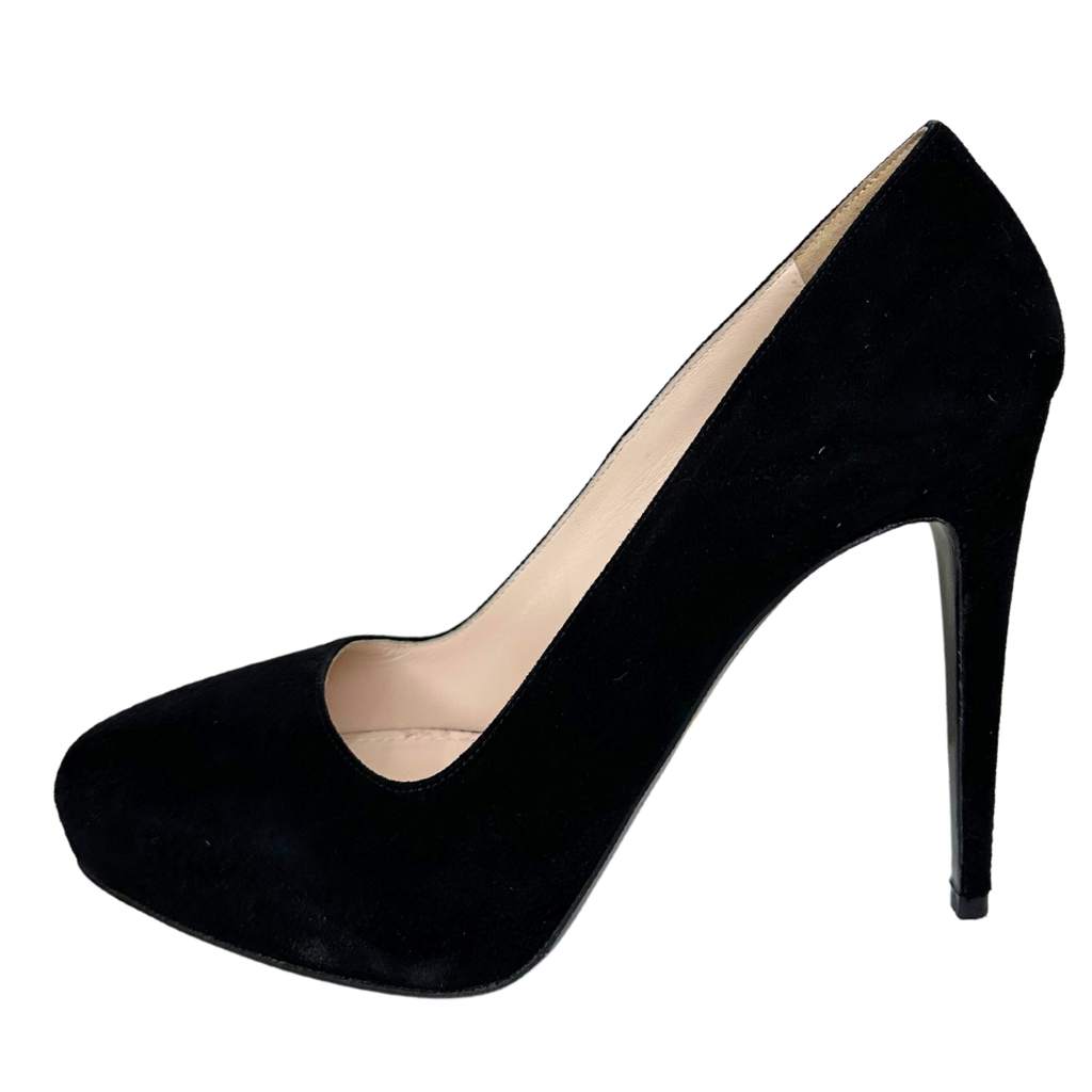 Prada Black Velvet High Heel, 38