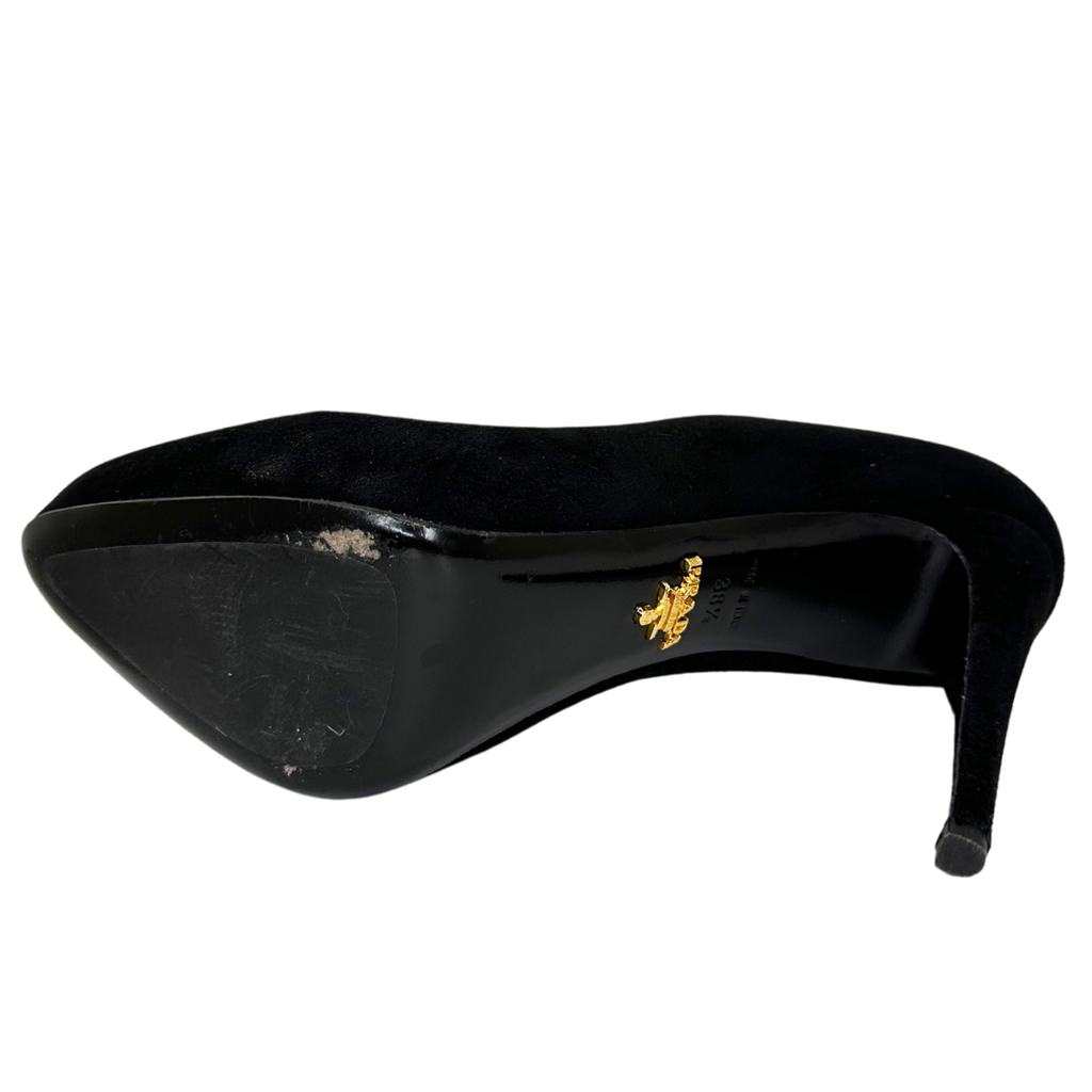 Prada Black Velvet High Heel, 38