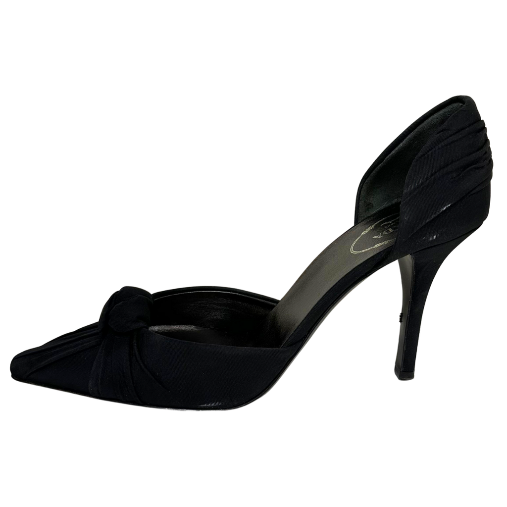 Prada Black Knot Pumps, 38.5