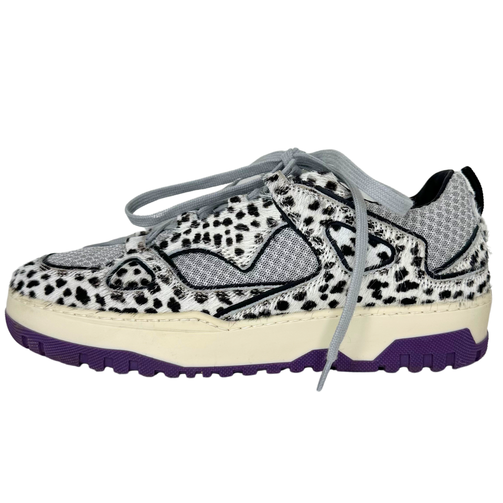 P448 Leopard Print/Nylon Trainers, 39