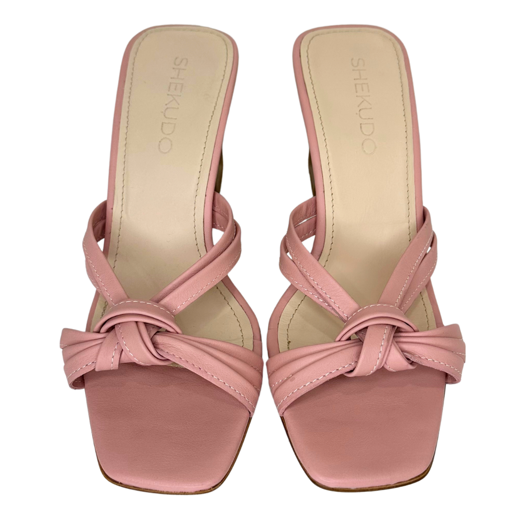 Shekudo Pink Block Heels, 40