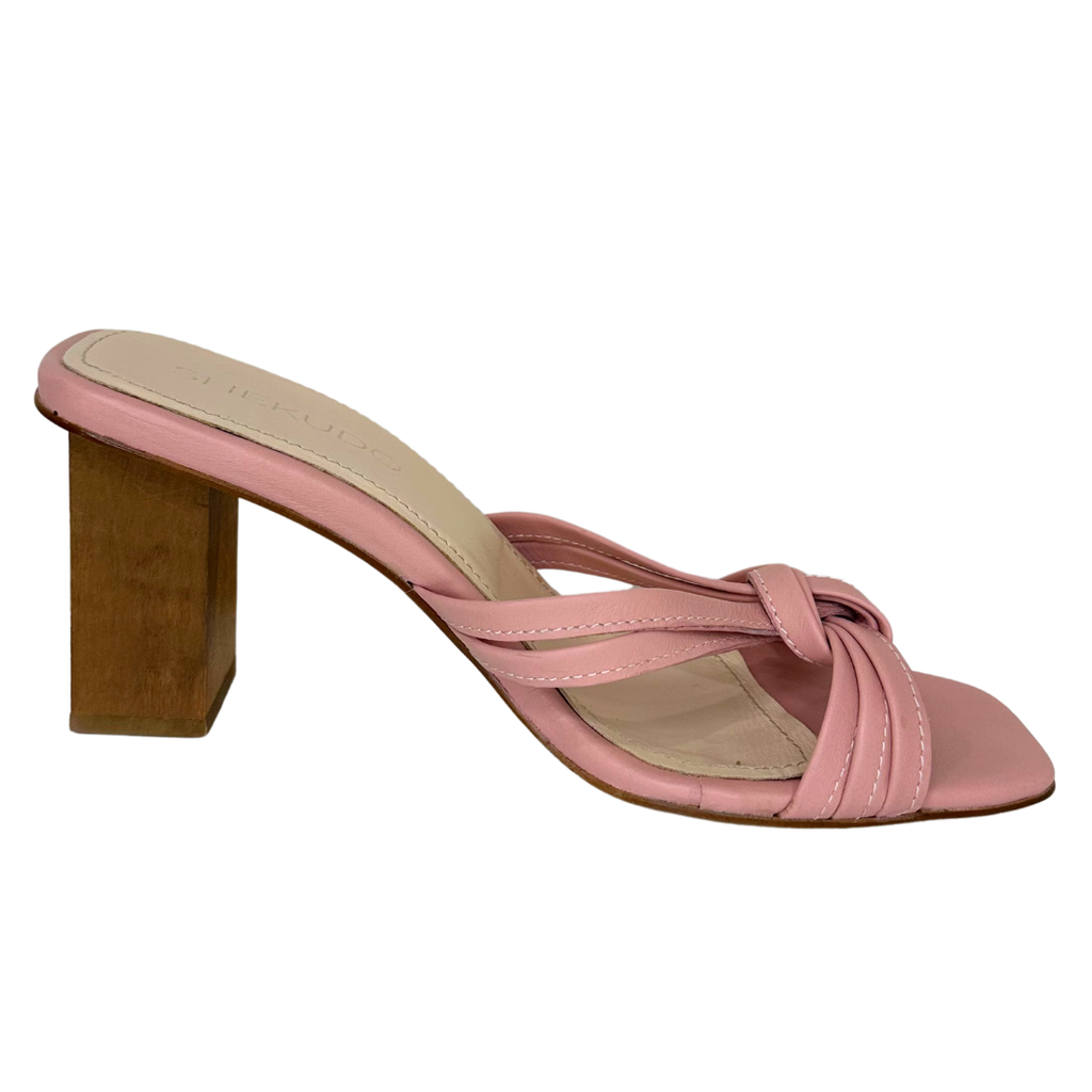 Shekudo Pink Block Heels, 40