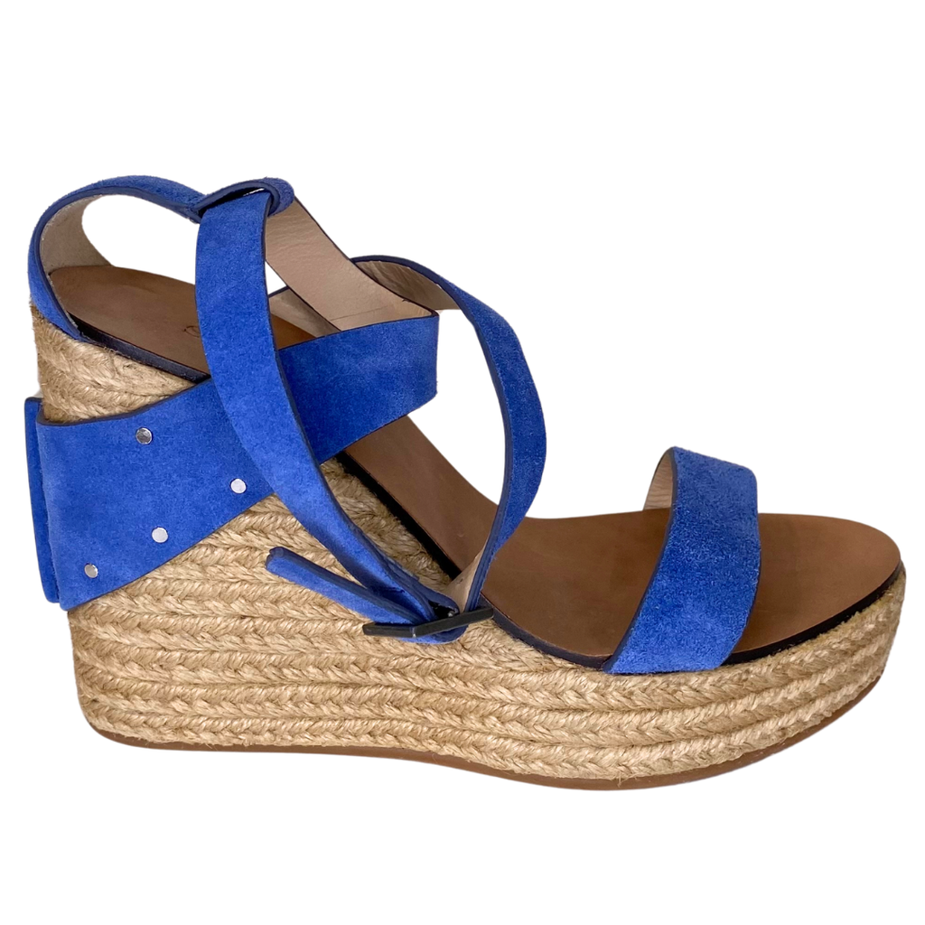 See by Chloe Blue Suede Wedges, 36 FP