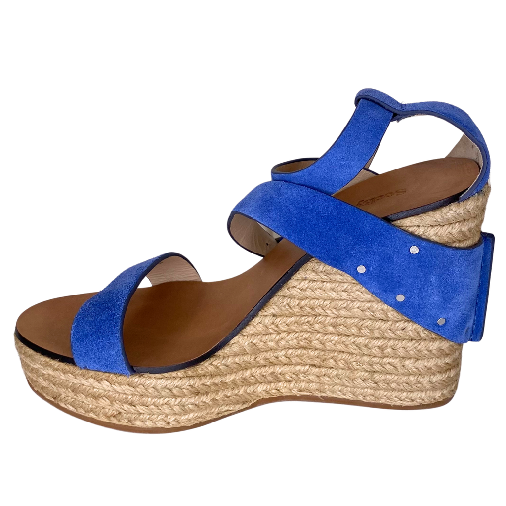 See by Chloe Blue Suede Wedges, 36 FP