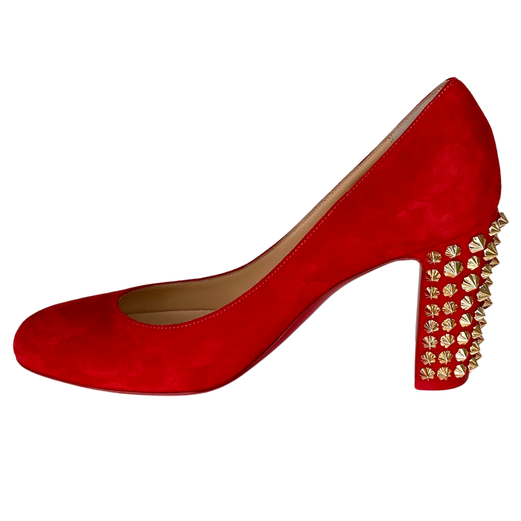 Red Donna Spike Accents Pumps (NEW)