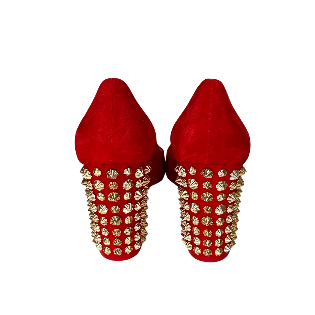 Red Donna Spike Accents Pumps (NEW)