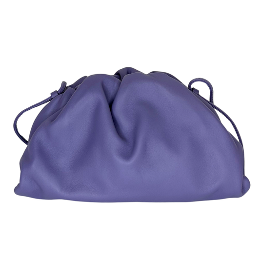 Bottega Pouch Purple Leather Silver HW Mini