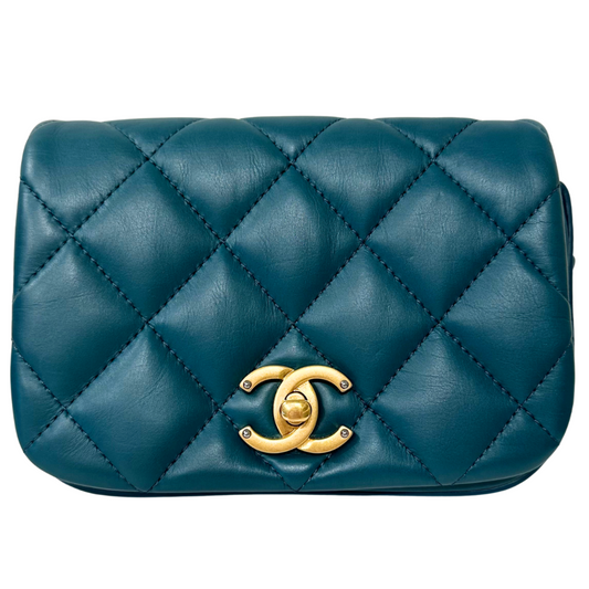 Chanel Lambskin Mini Quilted Green