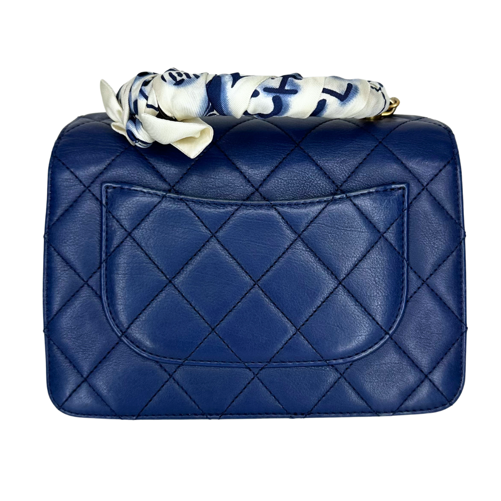 Chanel Navy Quilted 2 Way Bag