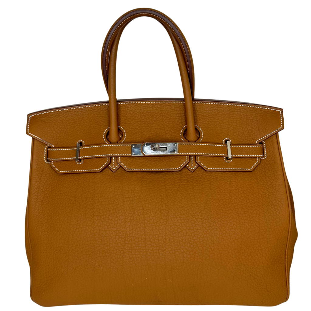 Hermes Birkin 35 Gold with Silver Metal Fittings 2009 Togo