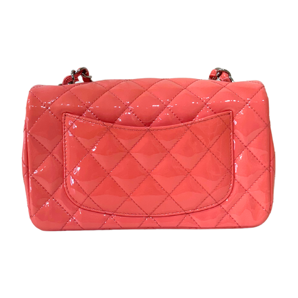 Chanel Light Pink Patent Mini Rectangular Flap