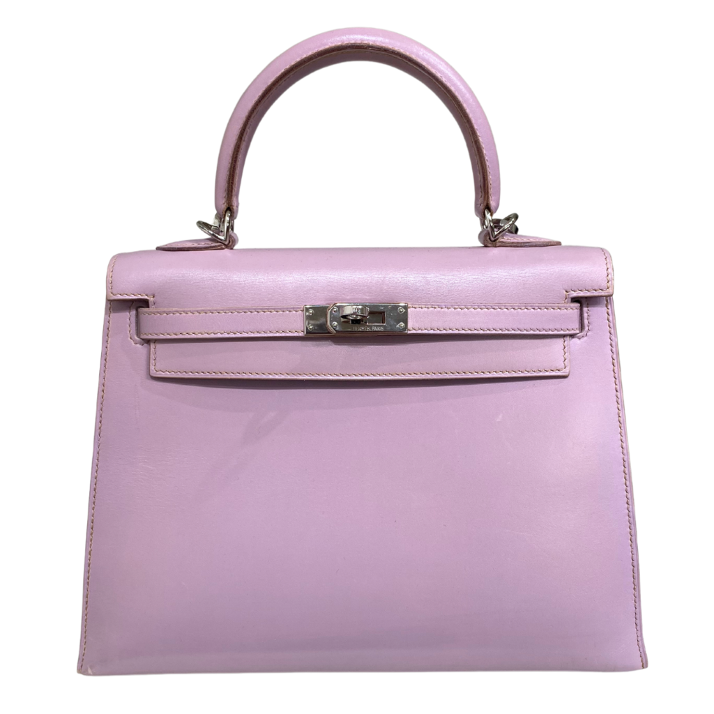 Hermes Kelly 25 Swift Mauve Palladium HW E Square (2001)