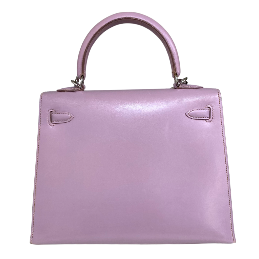 Hermes Kelly 25 Swift Mauve Palladium HW E Square (2001)