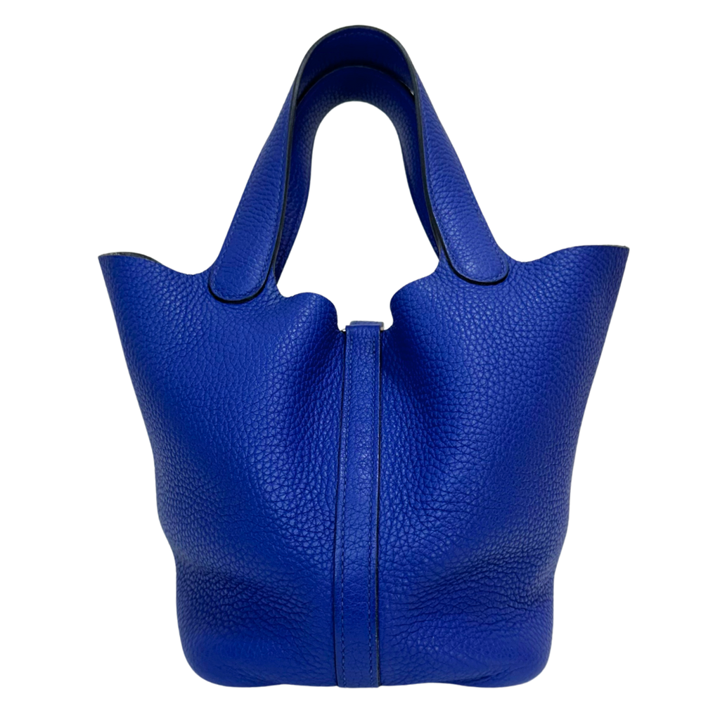 Hermes Blue Clemence Picotin PM