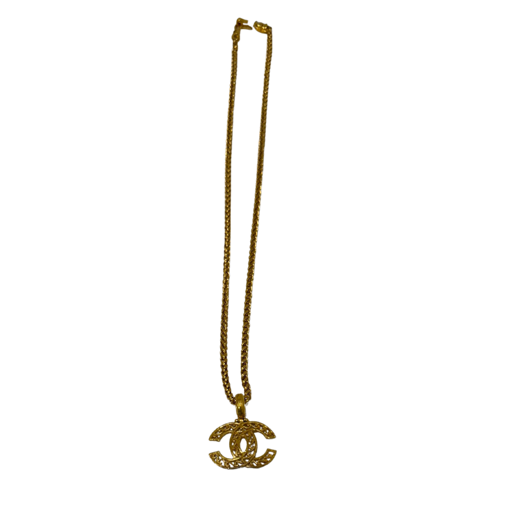 Chanel Gold Coco Mark Chain Necklace