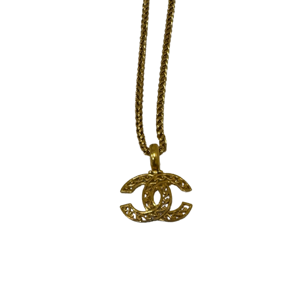 Chanel Gold Coco Mark Chain Necklace