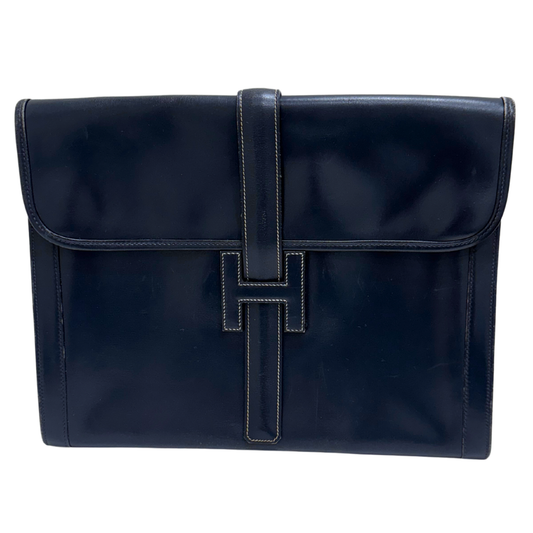 Hermes Navy Jige GM Clutch