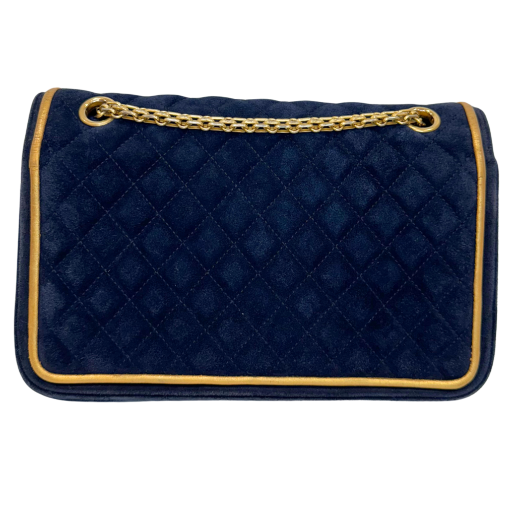 Chanel Reissue 2.55 Bag Navy Suede Gold HW 2016