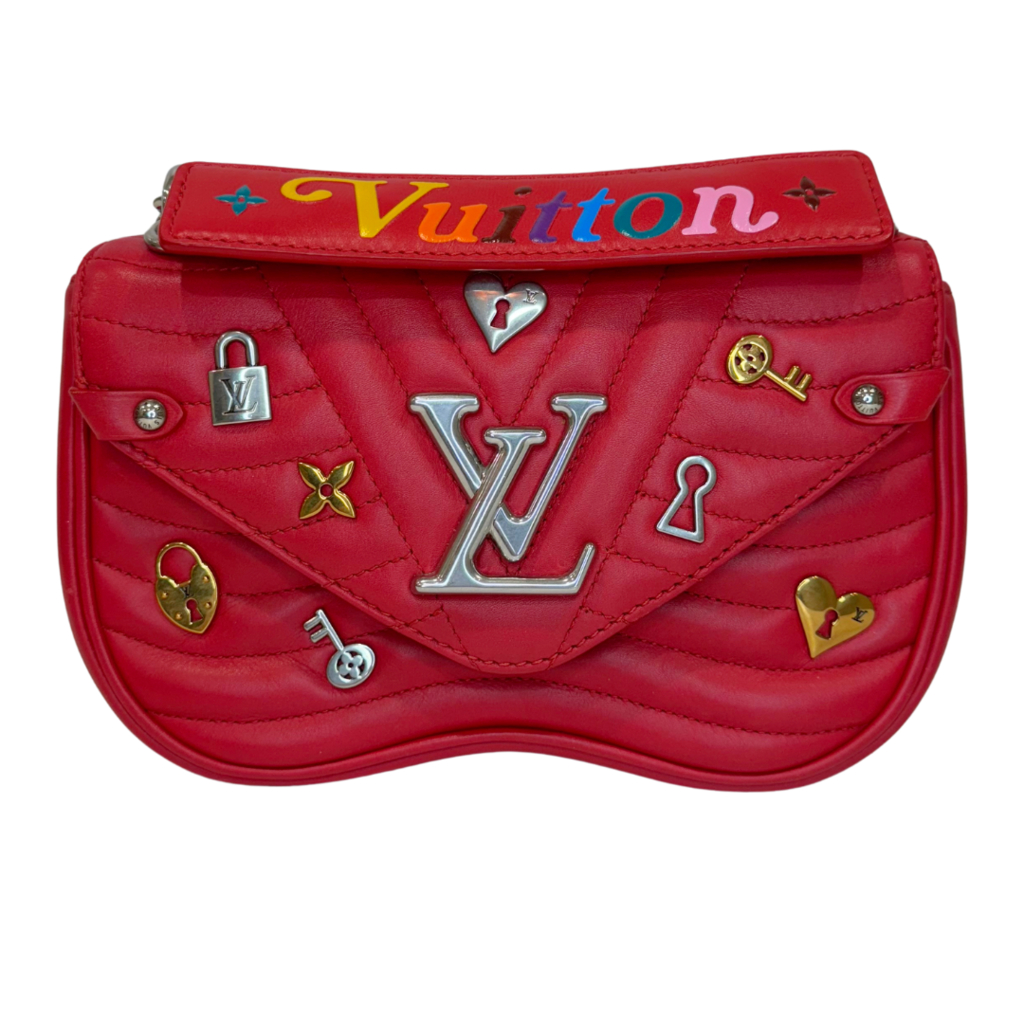 Louis Vuitton New Wave Bag Red Leather Silver HW