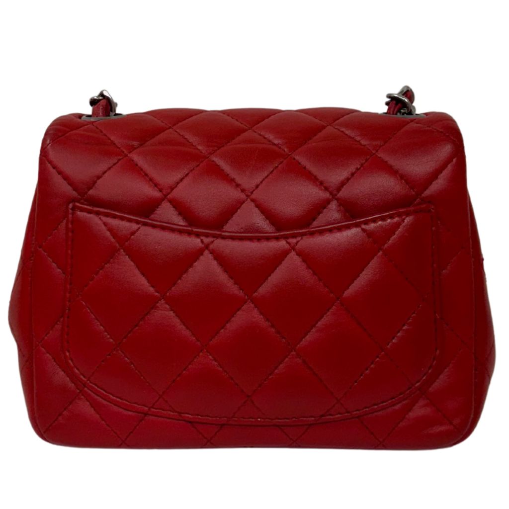 Chanel Red Quilted Lambskin Mini Bag