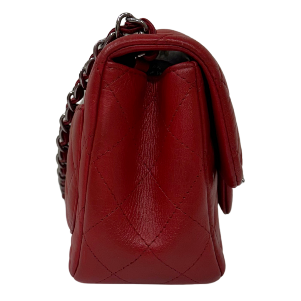 Chanel Red Quilted Lambskin Mini Bag