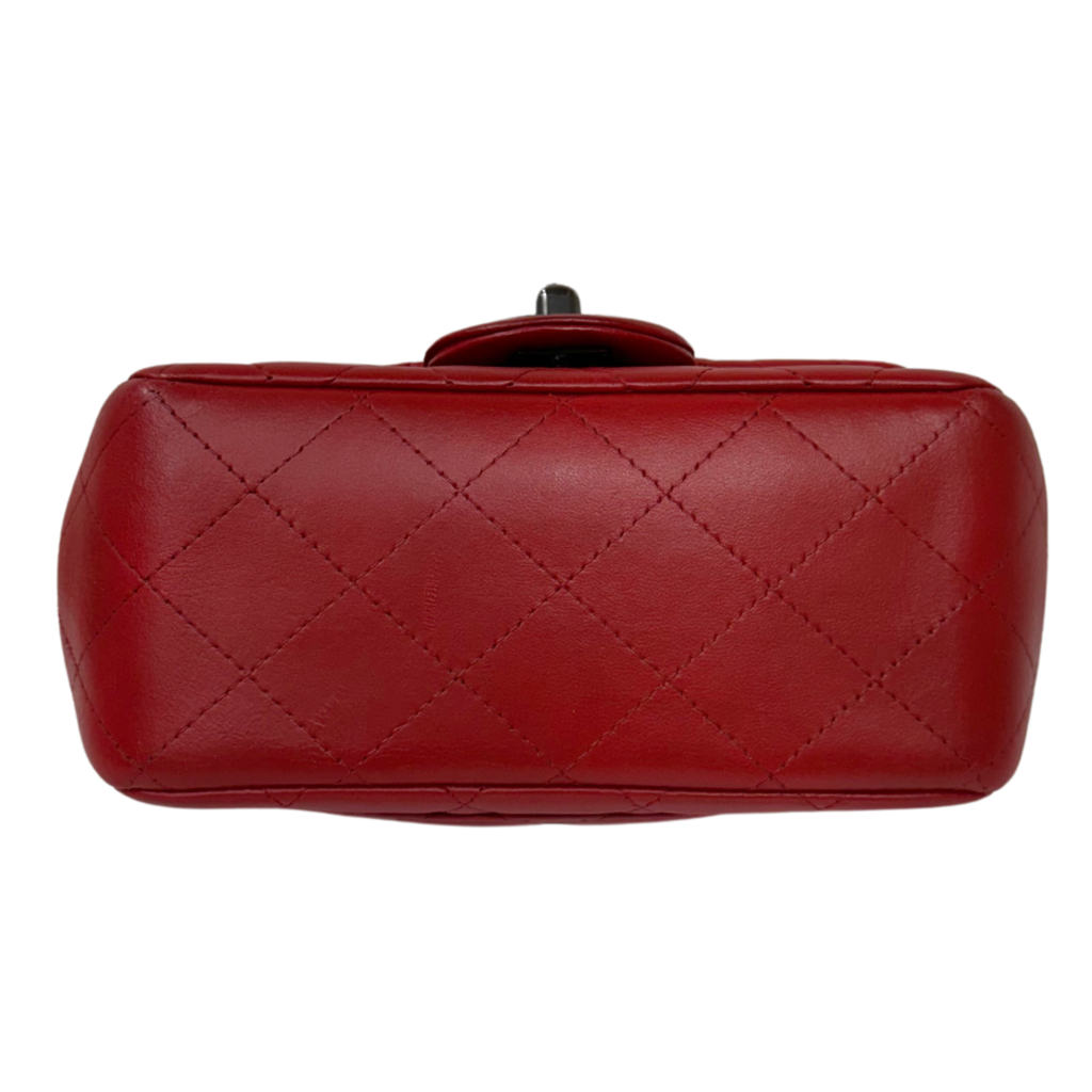 Chanel Red Quilted Lambskin Mini Bag