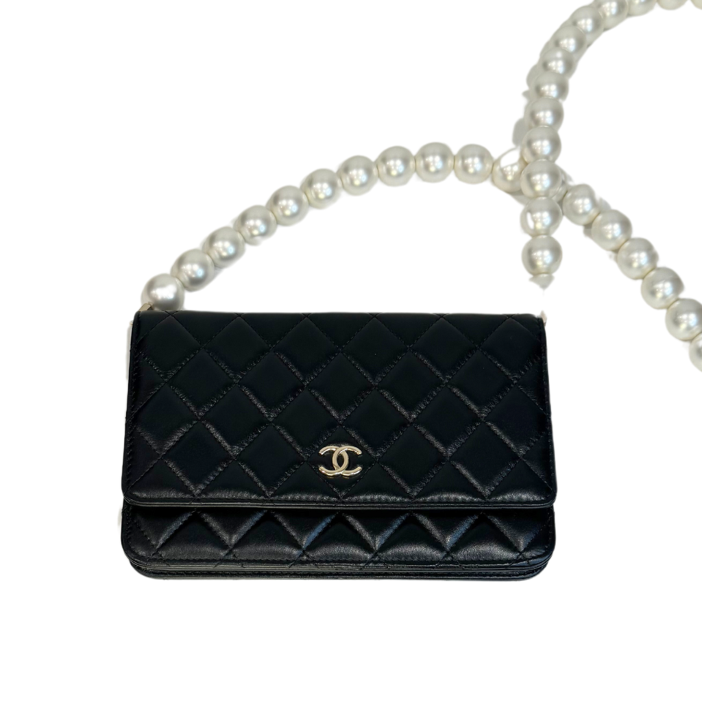 Chanel Black Quilted Lambskin WOC With Pearls 2020-2021