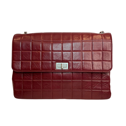 Chanel Burgundy 2.55 Chocolate Bar Shoulder Bag