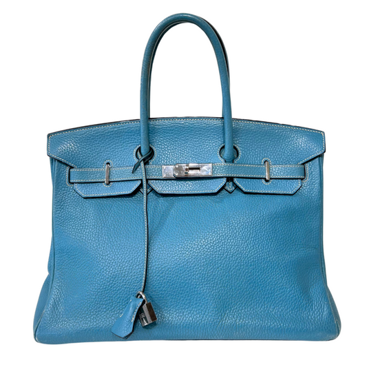 Hermes Blue Jean Togo Leather Birkin 34