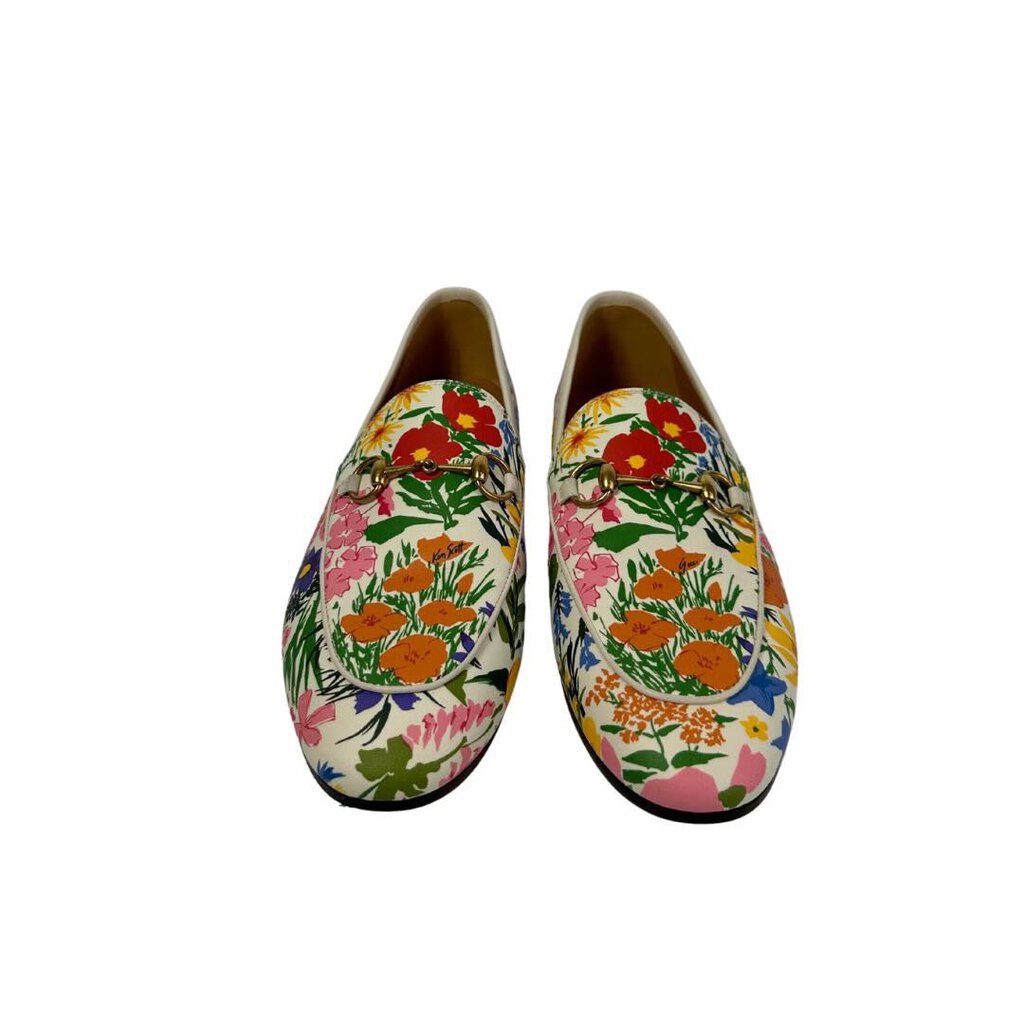 Floral Leather Loafers